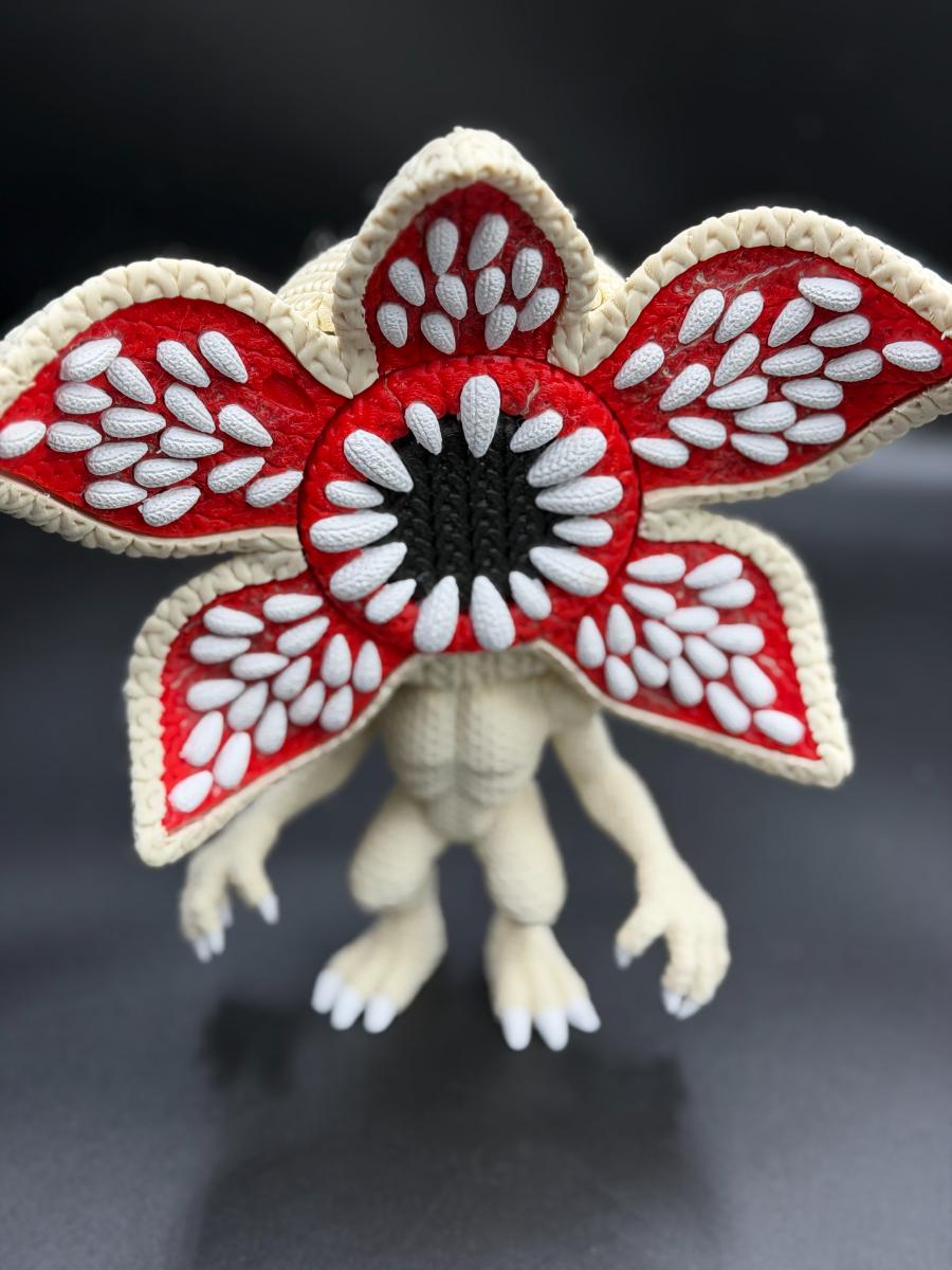 Crocheted Demogorgon 3D Printed